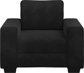 vidaXL Πολυθρόνα Μαύρη Βελούδινη 100x77x82 εκ.