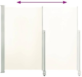 vidaXL Σκίαστρο Πλαϊνό Συρόμενο Βεράντας Κρεμ 160 x 300 εκ.