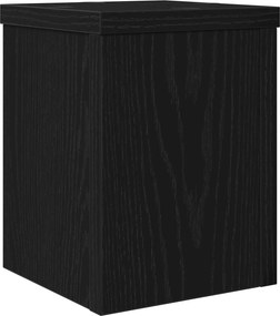 vidaXL Βάση φυτών 2 pcs Μαύρη Οξυά 15 x 15 x 20 εκ. Επεξεργασμένο ξύλο