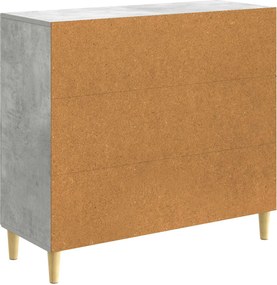 vidaXL Πλαϊνό γραφείο Γκρι Σκυροδέματος 89 x 34,5 x 80 εκ