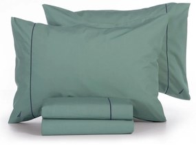 Σεντόνια Nau Wave Solid (Σετ 4τμχ) Green Nautica Διπλό 200x270cm 100% Βαμβάκι