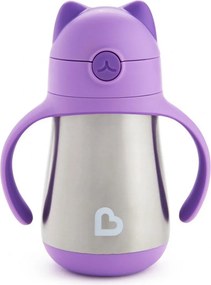 Παγούρι - Θερμός 237ml Με Καλαμάκι Munchkin Cool Cat Purple