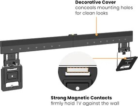 BRATECK επιτοίχια βάση τηλεόρασης LED-1948, 43-100", έως 75kg, ultra slim, fixed
