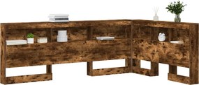 vidaXL Κεφαλάρι Αποθήκης Καπνιστό Δρύς 120 cm Επεξεργασμένο ξύλο