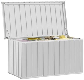 vidaXL Μπαούλο Αποθήκευσης Κήπου Γκρι 129 x 67 x 65 εκ.