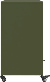 vidaXL Ντουλάπι Πράσινο Λαδί 68x39x72 εκ. από Ατσάλι