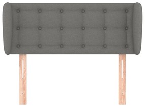 Κεφαλάρι με Πτερύγια Σκούρο Γκρι 103x23x78/88 εκ. Υφασμάτινο 3117569
