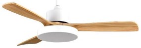Eurolamp Ανεμιστήρας Οροφής Φ122cm DC35W Με LED Φως 32W Και Κοντρόλ Σε Ανοιχτόχρωμο Ξύλο-Λευκό 300-25041