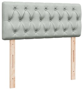 vidaXL Κρεβάτι Boxspring με Στρώμα Ανοιχτό Γκρι 120x190 εκ. Βελούδινο
