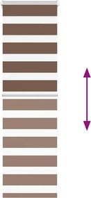 vidaXL Ζέβρα τυφλή Καφέ Πλάτος υφάσματος 45,9 εκ. Πολυεστέρας