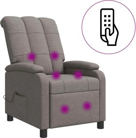 vidaXL Κάθισμα μασάζ Taupe Ύφασμα