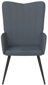 vidaXL Πολυθρόνα Relax Σκούρο Γκρι Βελούδινη