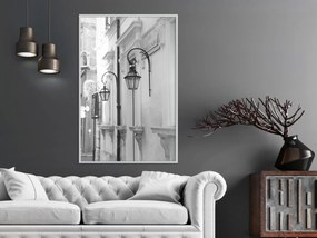 Αφίσα - Old Town's Charm - 30x45 - Μαύρο - Με πασπαρτού