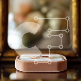 Σετ των 2 Intra Συλλεκτικό Ξύλινο Παζλ Plywood  4mm - Κομψό χρυσό δαχτυλίδι σε βελούδινο μαξιλάρι Σε Ξύλινο Κουτί - Διαστάσεις: 10x10 cm – 25 κομμάτια