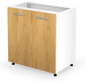 VENTO D-80/82 lower cabinet, color: white / honey oak DIOMMI V-UA-VENTO-D-80/82-D.MIODOWY