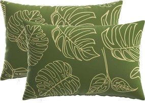 vidaXL Κάλυμμα Μαξιλαριού 2 pcs HEERLEN Σχέδιο Φύλλου 30 x 50 cm