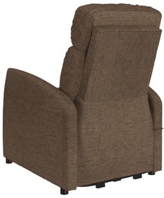 vidaXL Πολυθρόνα με Ανύψωση Καφέ Υφασμάτινη