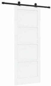 vidaXL Συρόμενη Πόρτα ORKDAL Λευκό και μαύρο 83 x 211 εκ.