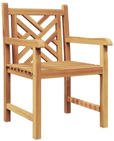 Καρέκλα 2 pcs Καφέ 60 x 58 x 90 εκ Στερεό Ξύλο Τίκ