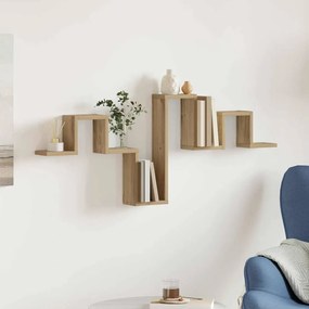 vidaXL Ράφια Τοίχου Καλλιτεχνικό Δρυς 104,5x10x43 εκ. Επεξεργασμένο Ξύλο