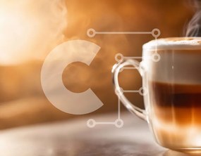 Σετ των 2 Intra Συλλεκτικό Ξύλινο Παζλ Plywood  4mm - Καφές Latte στον ατμό με αφρό σε διαφανές ποτήρι Σε Ξύλινο Κουτί - Διαστάσεις: 10x10 cm – 25 κομμάτια