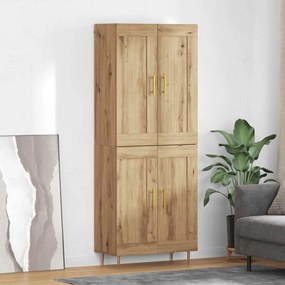 vidaXL Highboard Artisan Oak 69,5 x 34 x 180 εκ. Επεξεργασμένο ξύλο