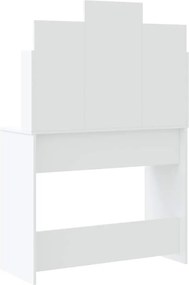 vidaXL Μπουντουάρ με LED Φώτα Λευκό 96x40x142 εκ.