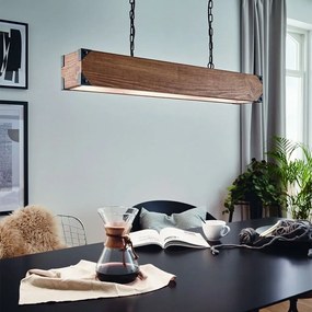 Φωτιστικό Οροφής Κρεμαστό Harborough 43159 Black-Brown Eglo Metal,Wood