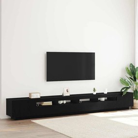 vidaXL Ντουλάπι TV 3 pcs Μαύρο 300 x 35 x 40 εκ Επεξεργασμένο ξύλο