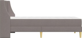 vidaXL Σκελετός κρεβατιού με στρώμα Taupe 80x 200 εκ. Πολυεστέρας