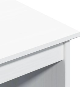 vidaXL Γραφείο Λευκό 112 x 50 x 75 εκ. Στερεό ξύλο πεύκου