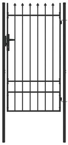 vidaXL Πύλη Φράχτη Γκρι 100 x 175 cm Χάλυβας με Επικάλυψη Πούδρας