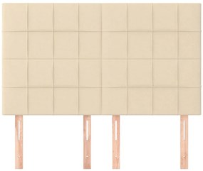 vidaXL Κεφαλάρι Κρεμ 144x5x118/128 εκ. Ύφασμα