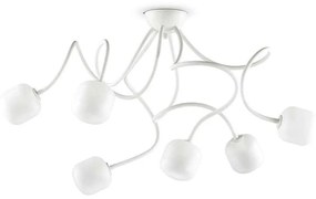 Φωτιστικό Οροφής-Πλαφονιέρα Octopus 174921 50x34cm 6xG9 28W White Ideal Lux