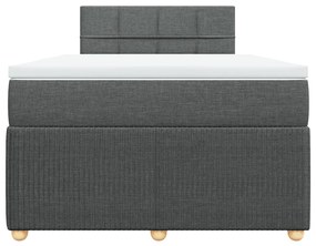 ΚΡΕΒΑΤΙ BOXSPRING ΜΕ ΣΤΡΩΜΑ ΣΚΟΥΡΟ ΓΚΡΙ 120X200 ΕΚ. ΥΦΑΣΜΑΤΙΝΟ 3289724