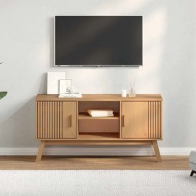 vidaXL Έπιπλο Τηλεόρασης OLDEN Καφέ 114x43x57 εκ. Μασίφ Ξύλο Πεύκου