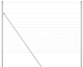 vidaXL Περίφραξη αγρού Ασημί 25 x 1.6 μ Γαλβανισμένος χάλυβας