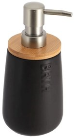 Δοχείο Κρεμοσάπουνου 06.6293237 Black-Natural Bamboo,Κεραμικό