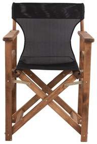Καρέκλα Σκηνοθέτη ΛΗΜΝΟΣ C10368.05 Καρυδί με Textilene Μαύρο 57x54x88.5 εκ. 57x54x88.5 εκ.