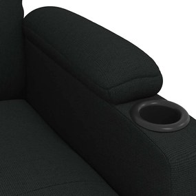 vidaXL Πολυθρόνα Ανακλινόμενη Μαύρη Υφασμάτινη