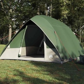 vidaXL Σκηνή Camping 4 ατόμων Αδιάβροχο Πράσινο ταφτάς