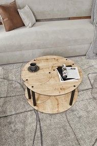 Stewehome Τραπεζάκι Σαλονιού 2 τεμαχίων (Δρυς) 70x70x38 cm