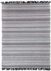 Χαλί Urban Cotton Kilim Samaira Black White Royal Carpet - 130 x 190 cm - 15URBSABW.130190