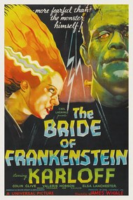 Αναπαραγωγή The Bride of Frankenstein (Vintage Cinema / Retro Movie Theatre Poster / Horror & Sci-Fi)