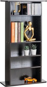 VEVOR Media Storage Cabinet 5 Layers Adjustable DVD Shelves 240 CDs Espresso