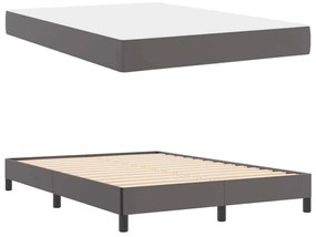 vidaXL Κρεβάτι Άλλο Γκρι 140 x 190 cm Τεχνητό δέρμα