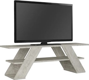 Έπιπλο τηλεόρασης Farfalla Megapap χρώμα λευκό αντικέ 120x33,5x40εκ.