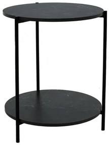 Βοηθητικό τραπέζι Rhythm MDF μαύρο μαρμάρου-μαύρο Φ48x60cm 072-000063-072-000063-Μαύρο 072-000063