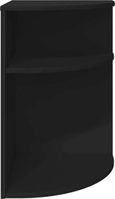 vidaXL End Table Μαύρο 39,7 x 39,7 x 60 εκ Επεξεργασμένο ξύλο