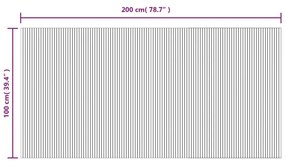 Χαλί Ορθογώνιο Μαύρο 100 x 200 εκ. Μπαμπού - Μαύρο